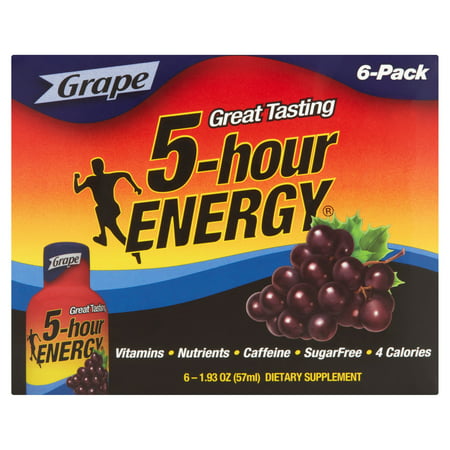 5-hour ENERGY Grape supplément diététique, 6pk