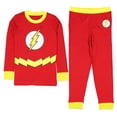 thumbnail image 3 of DC Comics Flash Boys' Tight Fit 2 Piece Long Sleeve Sleep Shirt Pajama Pant Set, 3 of 7
