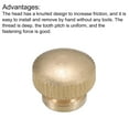 thumbnail image 4 of Knurled Thumb Nuts, 10 Pack M6 x D14mm x H11mm Brass Blind Hole Knurled Thumb Nuts, 4 of 5