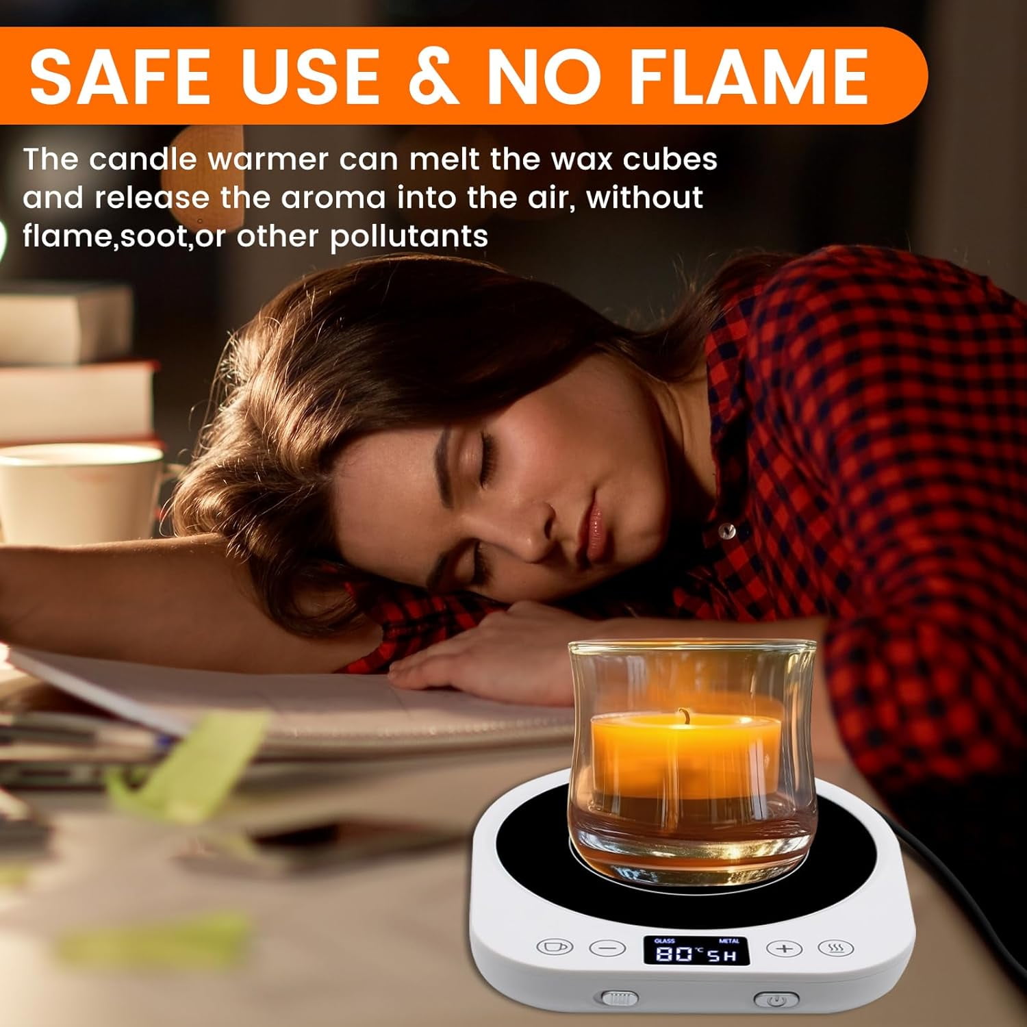  Dimux Coffee Mug Warmer Pressure-Activated, Auto On/Off  Gravity-induction Mug Warmer for Office Desk Use, Candle Wax Cup Warmer  Heating Plat Electric Mug Warmer for Office Desks and Family Living Room:  Home