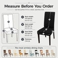 thumbnail image 3 of Keyroal Solid Color Stretch Dining Chair Covers, 4‑Pack Elastic Spandex Slipcovers, Removable Washable Wrinkle‑Resistant Chair Seat Protectors for Dining Room, Kitchen, Wedding, Hotel & Party(Black), 3 of 8