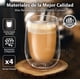 thumbnail image 2 of MAGMALIFE Vasos de Cristal Doble Pared De 400 ml (13.5 Onzas), Vidrio De Doble Fondo. Elegante Set de 4 Piezas, Ideal Para Capuchino, Vino o Jugo, Conservan la Temperatura de Bebidas Frías, 2 of 8