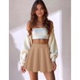 thumbnail image 3 of Zeagoo Women's Skirt Casual Mini Skater Skirt Stretchy High Waist Flared Pleated A Line Basic Versatile Skirt, 3 of 6