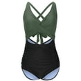 thumbnail image 5 of RQYYD Swimming Suits for Women One Piece Women's One Piece Swimsuits Tummy Control Cutout High Waisted Bathing Suit Wrap Tie Back 1 Piece Swimsuit, 5 of 7