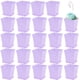 thumbnail image 1 of Nvzi Paquete de 24 macetas de plástico cuadradas para vivero, macetas de plástico de 3 pulgadas, maceta con bandeja y platillo para decoración de interiores, exteriores,color morado, 1 of 5
