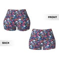 thumbnail image 5 of Lsque Skull Daisy Pattern High Waisted Biker Shorts for Women-Tummy Control Fitness Athletic Workout Running Yoga Gym Shorts,Moisture-Wicking-XX-Large, 5 of 9
