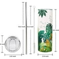thumbnail image 3 of Tumbler Leaf, Plant Lover Gifts, Tropical Leaf Skinny Tumbler with Straw and Lid, Unique Birthday Gifts for Women, Friends Female, Teenage Girls- Palm Leaf Tumbler, Plant Insulated Tumbler/Travel Mug, 3 of 6