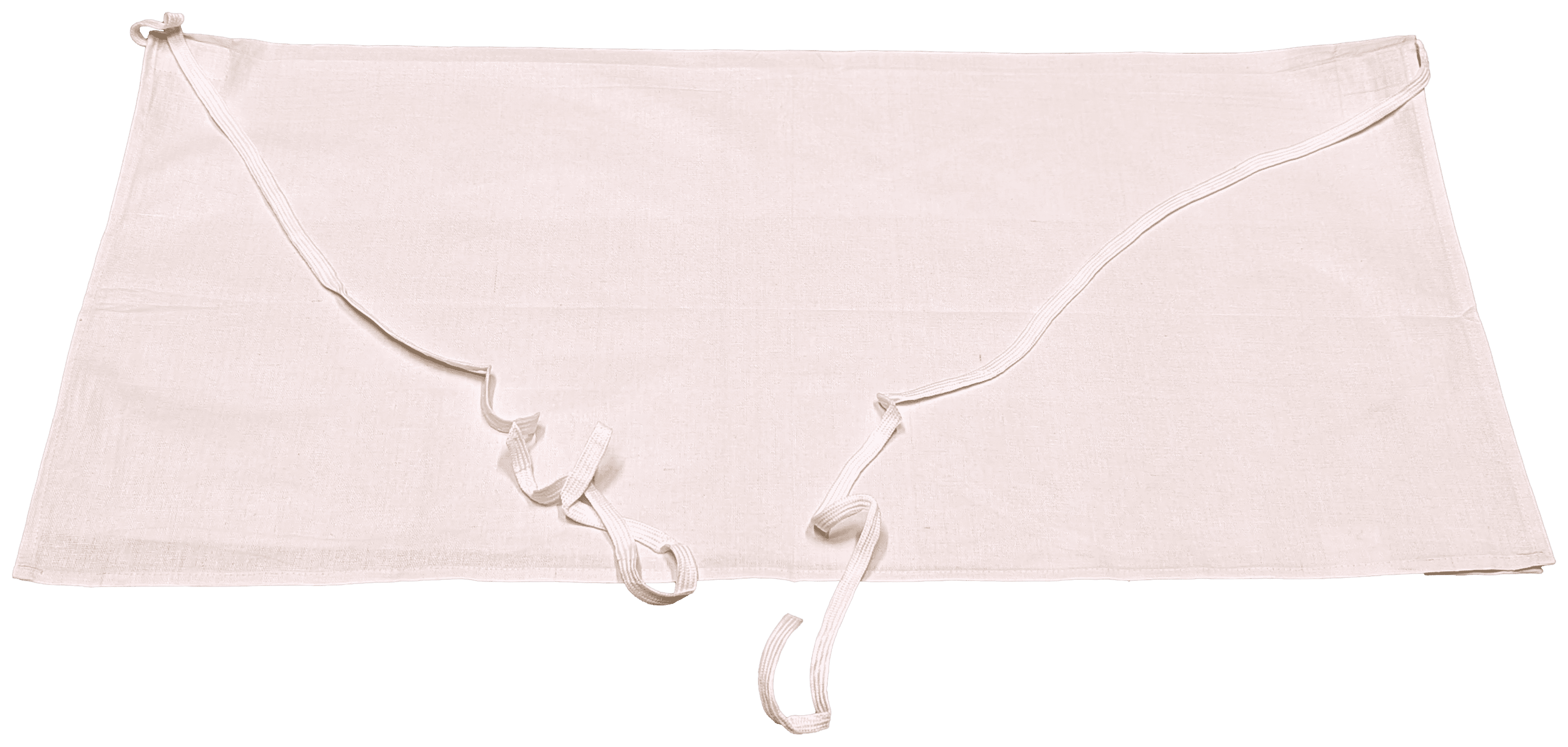 48 Pack Premium Four Way Apron | 17x34 | White | 55% Cotton 45% Polyester | Tie Strap Closure | Machine Washable