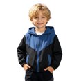 thumbnail image 3 of Liyamei Kids Lightweight Hooded Patchwork Jacket with Zipper for Fall Windproof Wear Size 2-3 Years, 3 of 7