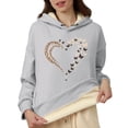 thumbnail image 5 of WEAIXIMIUNG Robe Chandail en Molleton pour Femmes Longueur Genou Imprimé Cœur Confortable Doublé Chandail à Capuchon Décontracté à Manches Longues, 5 of 5