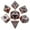 Copper, variant on Metallic Dice Games LIC004 16 mm Black Metal Dice, Set of 7