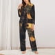 thumbnail image 2 of Balery Sunset Meditating Doberman Conjunto de Pijama con Estampado para Mujer, Conjunto de Dos Piezas con Manga Larga, Ropa de Dormir Suave con Bolsillos, Pijamas Cómodos-Medium, 2 of 7