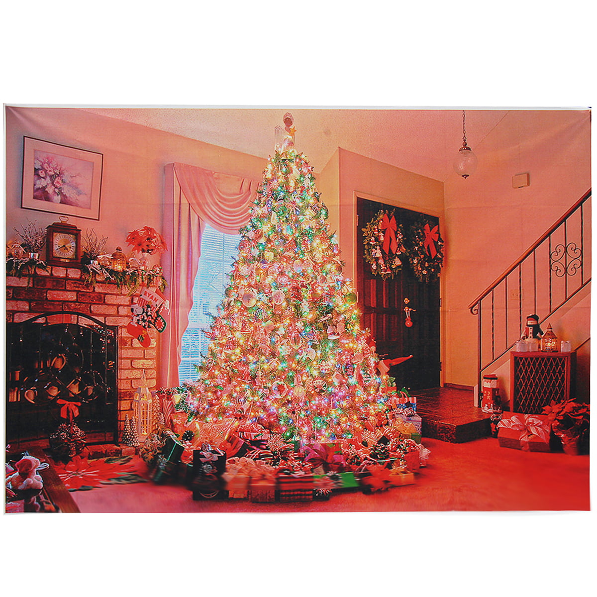 7x5 FT Christmas Theme Pictorial Cloth Photography Background Computer-Printed Backdrop 10-382 