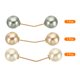 thumbnail image 3 of Perla Broche Pasadores 1.8 Pulgada Metal Imitación Perla Collar Decorativo Seguridad Pasadores Clips para Mujer Ropa Vestido Pantalones Falda Cintura, Gris/Blanco/Dorado, 3uds, 3 of 5