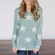 thumbnail image 2 of Moda para mujer, casual, de manga larga, con cuello , con estampado de estrellas, básica, blusas METRO Yinane Camisa de manga larga para mujer, 2 of 8