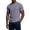 #0479-Gray, variant on Qiyinn Men Summer Short Sleeve T Shirt Slim Fit Crew Neck Solid Color with Vertical Texture Casual Breathable Top for Young Adults