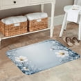 thumbnail image 2 of FJPT Non Slip Flannel Polyester Floor Mat With Floral Design For Bathroom Kitchen Bedroom Decor 31.5x19.7 inch, 2 of 5