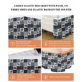 thumbnail image 6 of Blue Cabin Check Wrap Around Bed Skirts for King Bed 18" Drop,Bed Skirt with Adjustable Elastic Belt Dust Ruffle Bed Valance for Bedroom Hotel Rustic Bear Elk Farmhouse Buffalo Plaid Bed Frame Cover, 6 of 7
