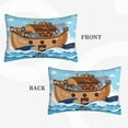 thumbnail image 4 of Bixox Animals on Noah's Ark Printed Pillow Protector,Super Soft Ideal for Home,Guests,Rentals - 14"x20", 4 of 8