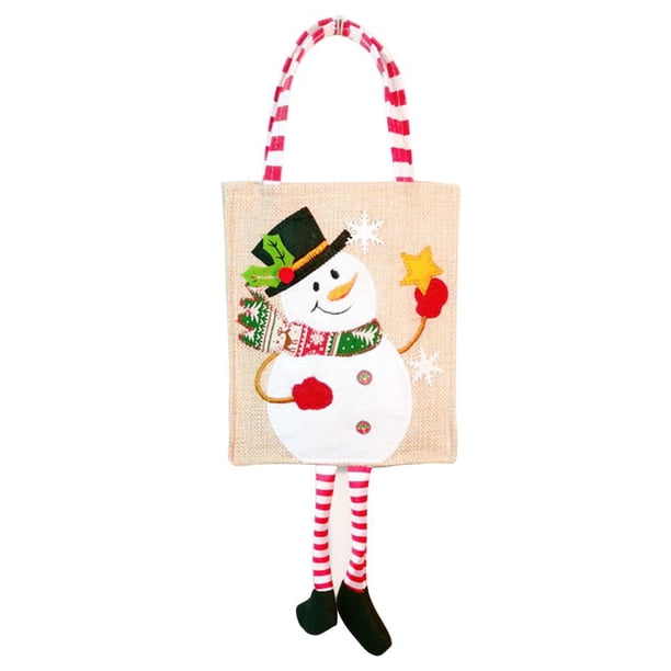 Arpillera Con Pies Colgantes Creativos Para Decoración Navideña, Bolsa De Mano De Gran Capacidad Para Regalo De Dulces, Para Galletas, Aperitivos, Dulces Scienceny HA045219-03