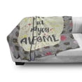 thumbnail image 3 of Inspirational Soft Flannel Fleece Throw Blanket, Do More of What Makes You Hand Lettering Words on Creative Background, Cozy Plush for Indoor and Outdoor Use, 50" x 60", Multicolor, by Ambesonne, 3 of 6