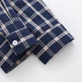 thumbnail image 5 of YFNNUP Big and Tall Plaid Shirts for Men Casual Button Down Shirt Oversize Lapel Long Sleeve Tshirt 2026 Spring Coats Blue XL, 5 of 9