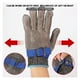 thumbnail image 3 of Guantes de corte HPPE de nivel 5, resistentes a cortes, de acero inoxidable, de trabajo, de malla metálica, anticortes, para carnicero y cocina, resistentes al desgaste., 3 of 6