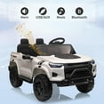 thumbnail image 4 of Eastvita 24V Ride on Car 2-Seater Ride on Toys Truck Remote Battery Display Trunk LED Music White, 4 of 8