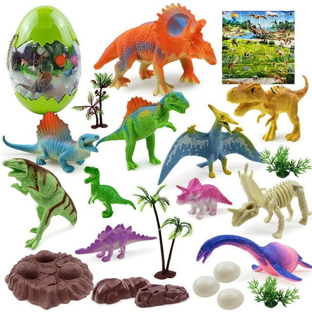 22PCS Dinosaur Toy Set Realistic Dinosaur Playset Dinosaur Figure with Box