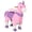 Pink 645, variant on Qaba Ride On Real Walking Unicorn for Kids 3-6, Pink Plush Rocking Horse with Sparkly Horn, Steel Frame Supports 176lbs, Interactive Toy for Imaginative Play