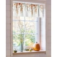 thumbnail image 4 of Fall Valances for Windows, Flowers Leaves Watercolor Leaf Autumn Botanical Rod Pocket Short Window Valance Curtains Holiday Window Treatment for Kitchen Living Room Bathroom, 42"x18", 4 of 6