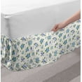 thumbnail image 2 of Floral Bed Skirt, Pansies Bluebells Plumbagos and Forget-me-not Spring Blossoms, Elastic Bedskirt Dust Ruffle Wrap Around for Bedding Decor, 4 Sizes, Blue Ivory and Lavender, by Ambesonne, 2 of 2