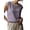Purple, variant on Women'S Crew Neck Casual Cap Sleeve Tops Lace Patchwork Basic Summer Loose Fit Blouse White M