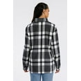 thumbnail image 3 of Woodridge Flannel Co Womens Long Sleeve Plaid Shirts Flannel Button Down Shacket Jacket Coats, 3 of 4