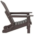 thumbnail image 5 of Polytrends  Laguna Hdpe All Weather Outdoor Patio Foldable Adirondack Chair With Side Table (2-Piece Set) Dark Brown, 5 of 5