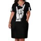 thumbnail image 3 of Vestido de noche holgado con bolsillos y letrero de roca para mujer, vestidos de mujer, ropa de lujo para mujer, novedades 2025, 3 of 7