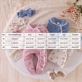 thumbnail image 4 of 3-6 Months Preemie Baby Girl Fall Winter Outfits Clothes Knit Jumpsuit Ruffle Romper Outfit For Baby Girl | Baby Girl Outfits Fall Winter Clothes Newborn Cotton Button Climbing Suit, 4 of 9