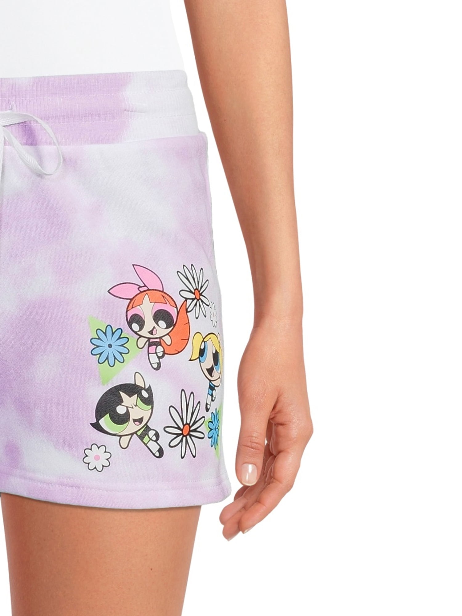 Powerpuff Girls Juniors’ Daisy Print Tie Dye Easy Shorts