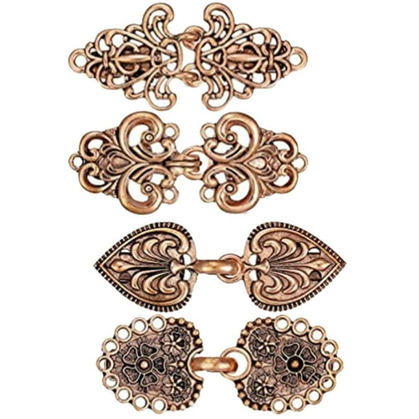 4 piezas suéter chal boca clips Yuyangstore aleación Cobre rojo antiguo