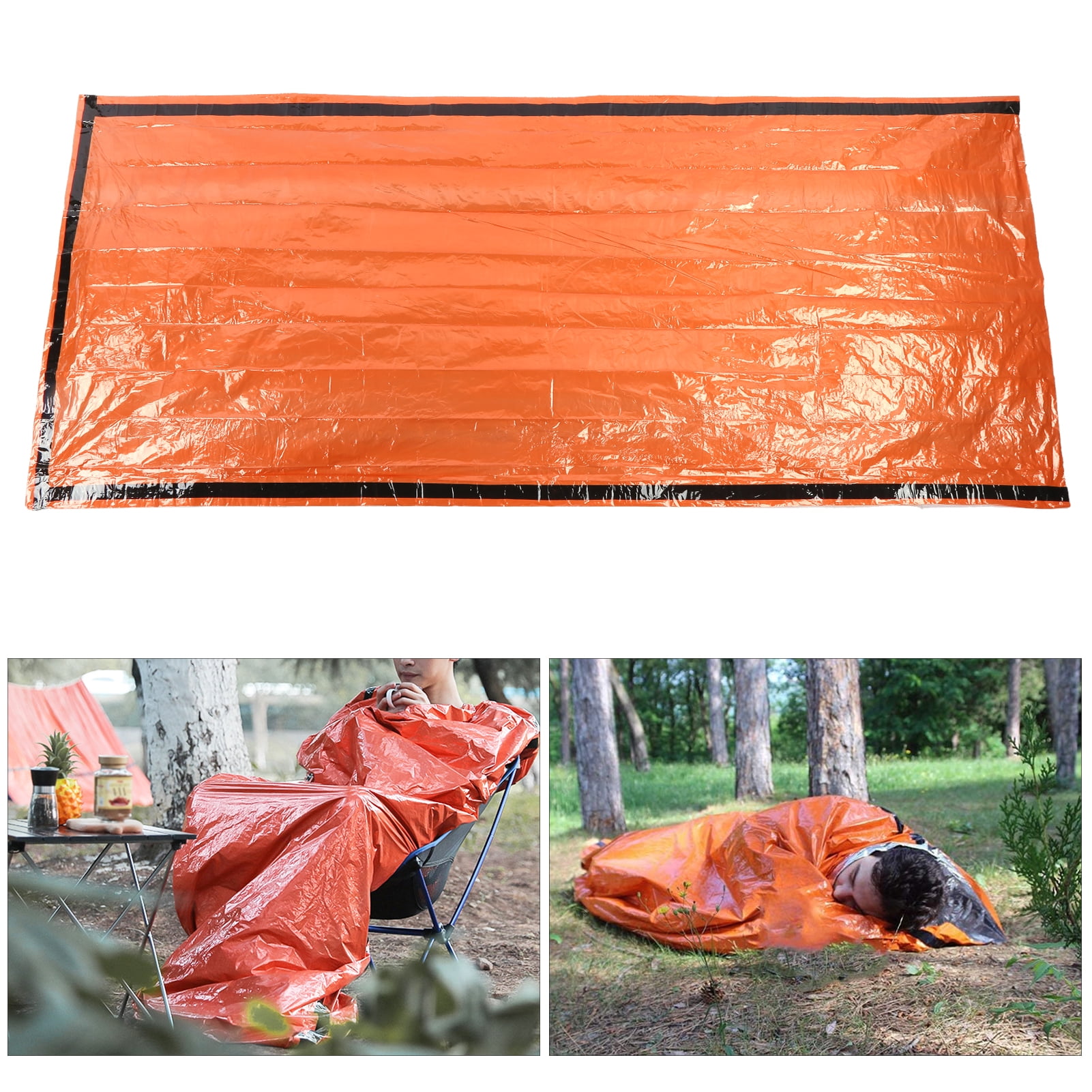 ESTINK Large Capacity Sleeping Bag Orange Compact Emergency Sleeping Bag for Mountaineering Traveling