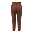 thumbnail image 4 of Huowey Pants for Women Elegant Solid Color Loose Fit Cropped Trousers High Waist Casual Suit Pants for Fashionable Wear, 4 of 8
