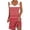 Red, variant on Mini Dresses for Women 2024 Plus Size Comfort Printed Sleeveless V-Neck Dress