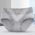 thumbnail image 5 of Gibobby Panty Microfibra con Encaje Tangas a rayas de cintura alta personalizadas, Bikini , tangas personalizadas, ropa interior de mujer, bragas, Tanga de algodón(Gris， M), 5 of 5