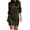 Army Green Z, variant on Women's Relaxed Fit 3/4 Sleeve Midi Dress with Side Pockets and Seam Detail - Fall Winter Casual Everyday Wear for Vacation Travel and Office Commute