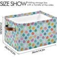 thumbnail image 4 of GZHJMY Easter Eggs Large Square Storage Basket Bin with Handles 1PCS, Foldable Multi Functional Closet Storage Box Shelf Basket for Storing Toys, Books and Clothes14 Collapsible Organizer, 4 of 7