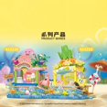 thumbnail image 5 of -bloques de construcción de la serie Bob Esponja, casa de postre de Patrick Star, escena de tienda de Surf, bloques de modelismo, juguetes decorativos de escritorio, regalos para niños, 5 of 5