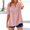 A3 Pink, variant on Gauze Shirts for Women Cotton Linen Tops 3/4 Sleeve V Neck Boho Oversized Button Down Blouses Solid Color Comfy Casual Tunics Spring Summer Trendy Outfits Workout Work Loose Fit Vacation Clothes JN