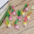 thumbnail image 2 of Eease 10PCS Play Fur Mice Cat Kitten Rattling Pet Toys, 2 of 5