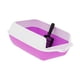 thumbnail image 2 of Caja de arena para gatos con lados altos, contenedor de arena para gatos, portátil, antiincrustante Violeta, 2 of 9
