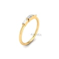 thumbnail image 2 of Baguette Ring, Minimalist Three Stone Diamond Band for Women, 2 of 2